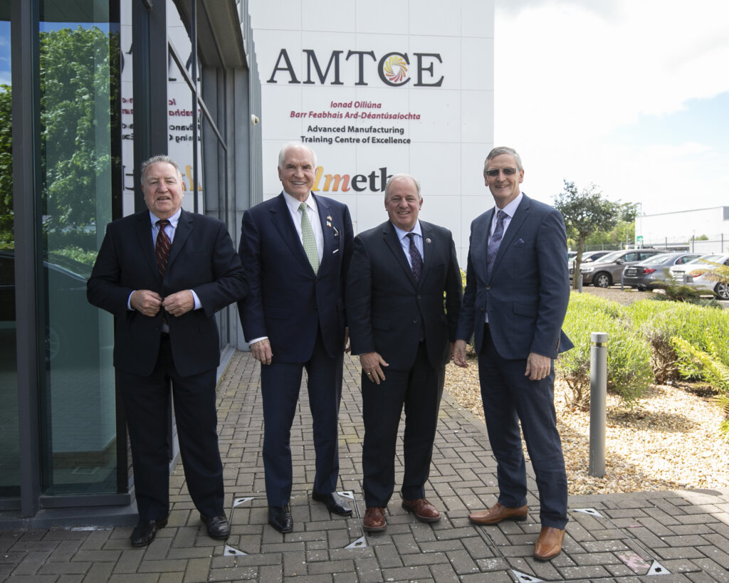 l/r Brendan Mackin, Chairman of the Portview Trade Centre, Belfast, Congressmen Mike Kelly and Mike Doyle with Martin O’Brien CEO of LMETB and founder of AMTCE.