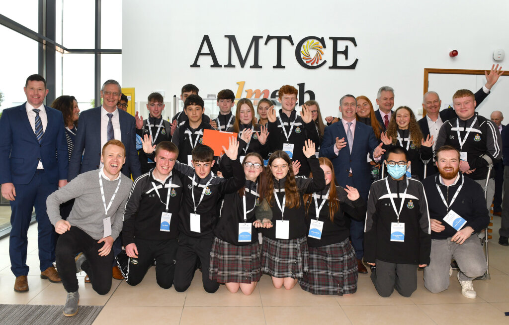 Members of the winning team from St. Oliver's Community College, Drogheda were Patricia Johnson, Craig Lawlor and Leah Newman at the Closing Ceremony and Awards.